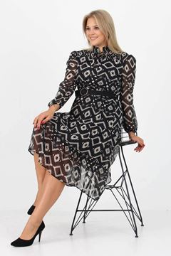 Immagine di PLUS SIZE LONG SLEEVE CHIFFON DRESS